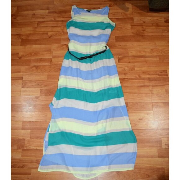 I LOVE RONSON  Women's Sz M Chiffon Maxi DRESS - Picture 3 of 6